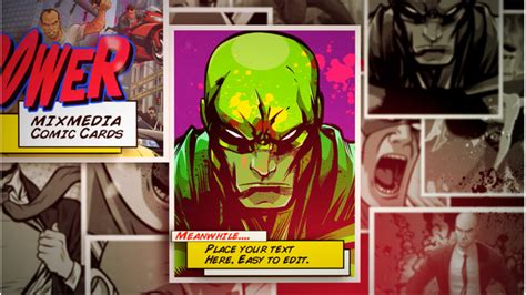 Comic Cards, After Effects Project Files | VideoHive