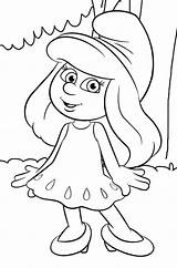 Cute Smurf Coloring Pages Printable PDF  Coloringfoldercom sketch template