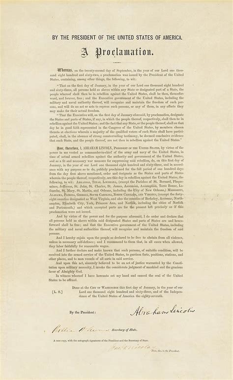 Emancipation Proclamation | Abraham Lincoln Presidential Library and Museum