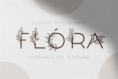 Flóra - A Delicate Floral Font | Floral font, Lettering fonts, Nature font