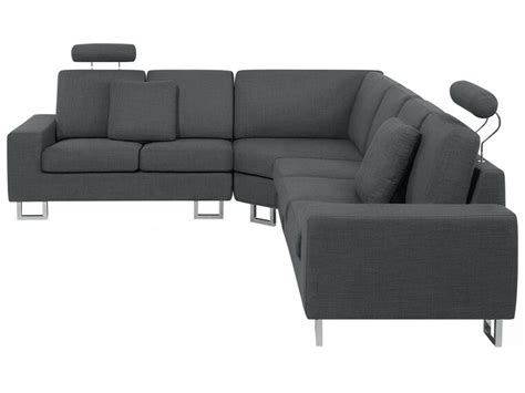 Right Hand Corner Fabric Sofa Dark Grey STOCKHOLM | Beliani.co.uk