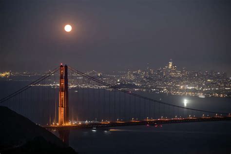 Photo: Bay Area super blue moon changed to rose from smoke