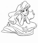 Cute Ariel Coloring Page  Free Printable Pages sketch template