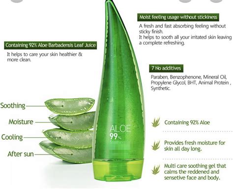 99% Aloe Vera Soothing & moisturising Gel 250ml - Skin Glow Haven