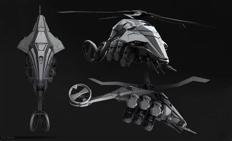 ArtStation - Sci-Fi Helicopter Concept, Vitaly Efremov | Helicopter, Futuristic cars, Concept ships