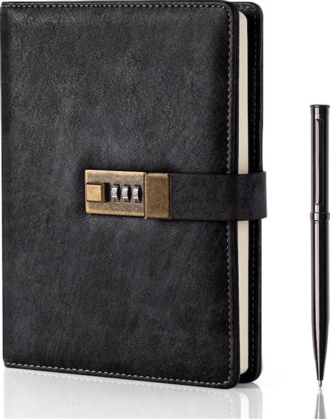 WEMATE Diary With Lock A5 PU Leather Journal With Lock 240 - Etsy