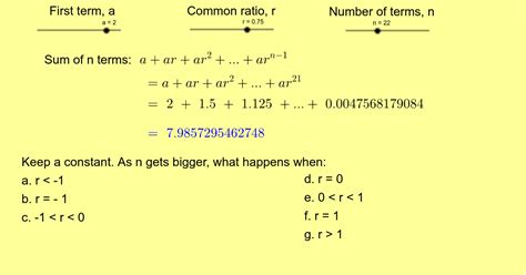 Infinite Geometric Series – GeoGebra