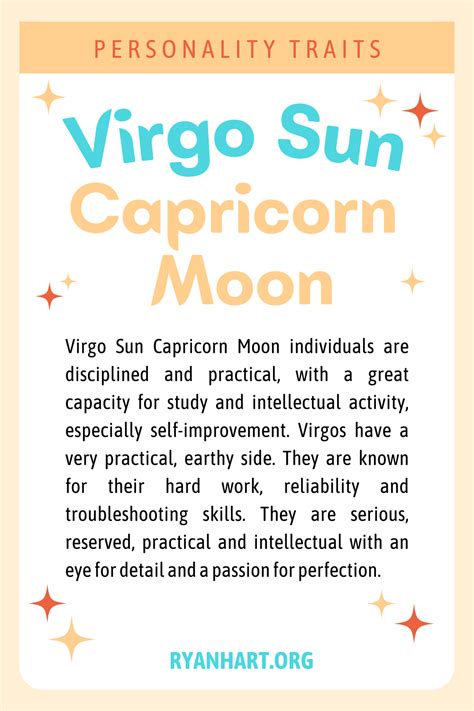 Virgo Sun Capricorn Moon Personality Traits | Ryan Hart