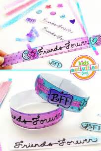 Make the Cutest BFF Paper Bracelets with Printable Friendship Bracelet Template