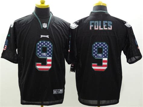 Men's Eagles #9 Nick Foles Elite Black USA Flag Fashion NFL Jersey