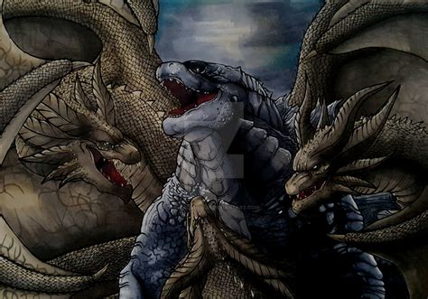 Godzilla Vs King Ghidorah by ChurroNinja on DeviantArt