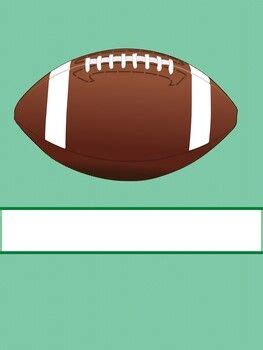 Football Theme, Student Binder Covers, MS PowerPoint, so you can ...