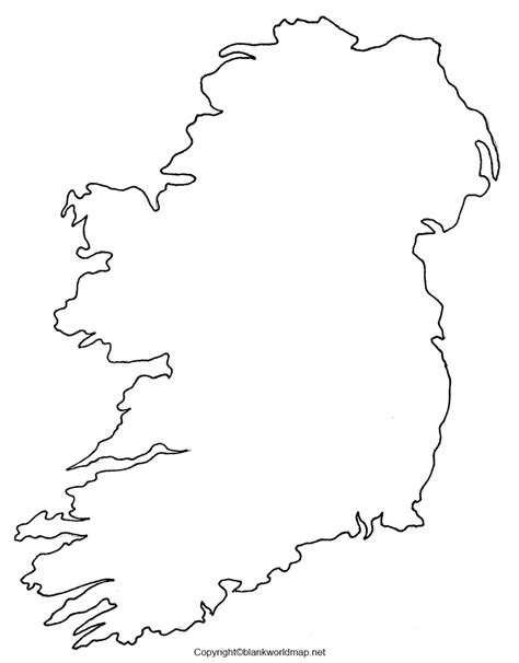 Printable Ireland Map - Blank World Map