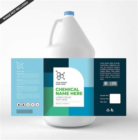 Premium Vector | A bottle of chemical label template has a label that ...