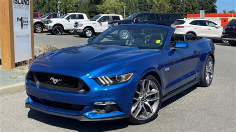 2017 Ford Mustang GT Premium + convertible, Leather, NAV Review | Island Ford - YouTube