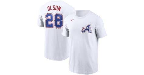 Nike Matt Olson White Atlanta Braves 2023 City Connect Name And Number ...