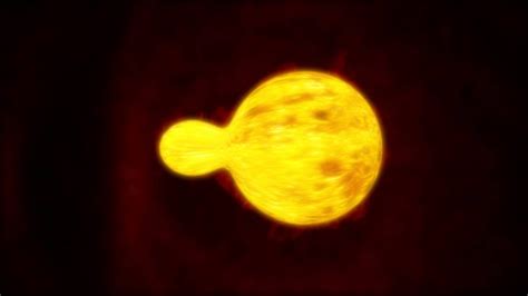 Artist's impression of the yellow hypergiant star HR 5171 - YouTube