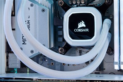 CORSAIR Hydro Series H100i RGB PLATINUM SE 240mm Radiator CPU Liquid Cooling System White CW ...