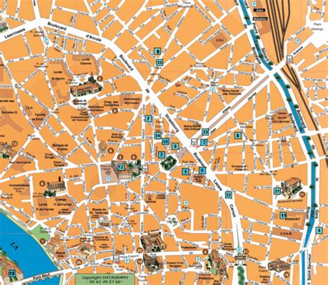 Toulouse Tourist Map - Toulouse France • mappery