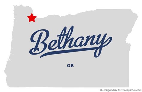 Map of Bethany, OR, Oregon