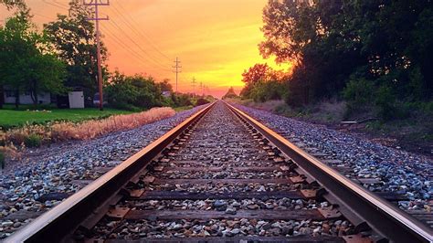 Download Man Made Railroad HD Wallpaper