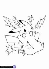 Pikachus Electric Attack coloring page  Free Printable pages sketch template