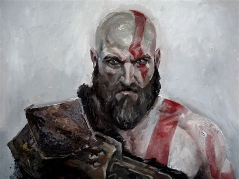 I Painted Kratos from God of War! : r/painting