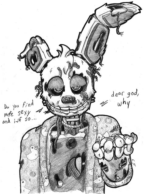 Springtrap has a Question by lilttemiss on DeviantArt