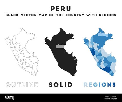 Peru map. Borders of Peru for your infographic. Vector country shape ...