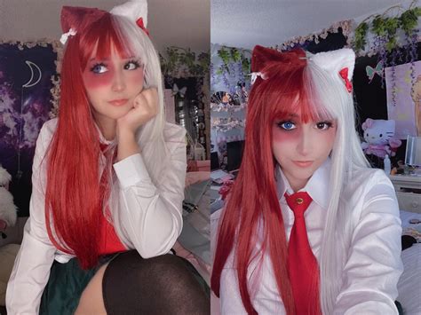 I made shoto todoroki neko ears so I decided to cosplay a female ...