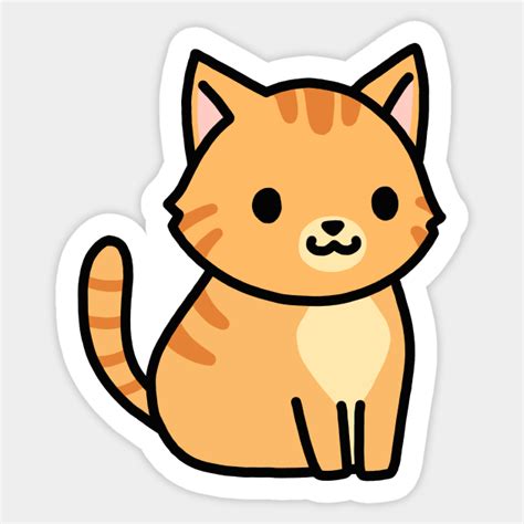 Orange Tabby Cat - Tabby Cat - Sticker | TeePublic