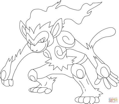 Infernape Pokemon coloring page | Free Printable Coloring Pages