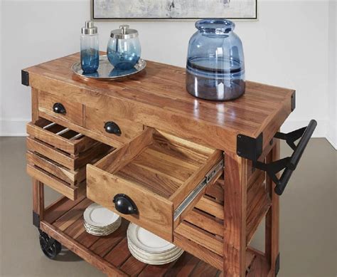 Rustic Kitchen Cart | San Carlos Wood Kitchen Cart