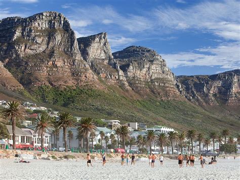 Twelve Apostles overlooking Camps Bay Beach, Cape Town, South Africa ...