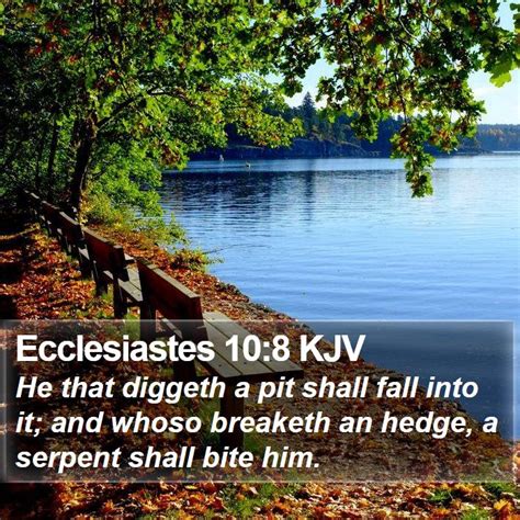 Ecclesiastes 10:8 KJV Bible Verse Images