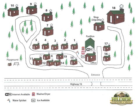 Cabin Map | Hillside Country Cabins