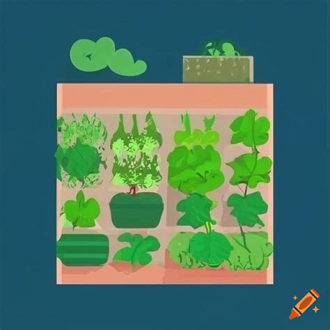 Minimalistic vegetable garden with equal sections