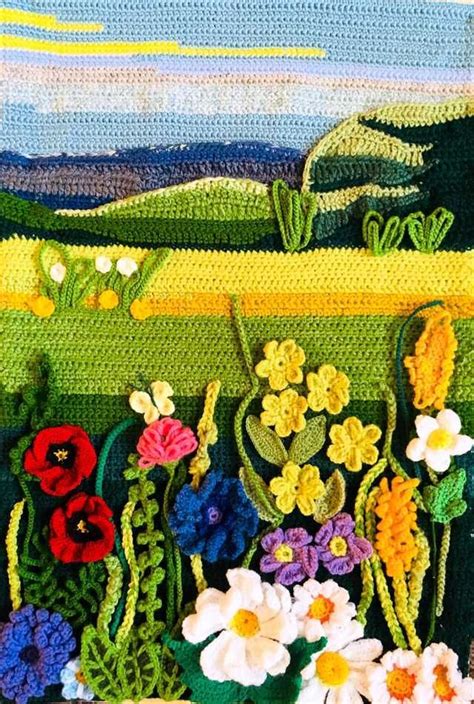 Gorgeous Crochet "paintings" - Imgur | Crochet wall art, Crochet tapestry, Crochet art