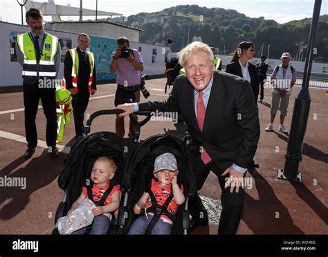 Conservative Party leadership candidate Boris Johnson meets children ...