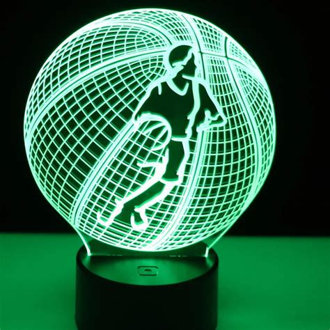 3D LED Night Light Play Basketball with 7 Colors Light for Home Decoration Dribble Lamp Amazing ...