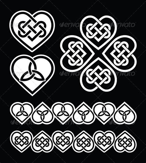 Celtic Heart Vector Pattern | Celtic heart knot, Celtic symbols, Celtic ...