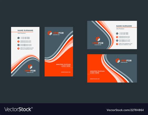 Double-sided creative business card template Vector Image