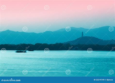 Summer palace sunset stock image. Image of beijing, background - 22219749