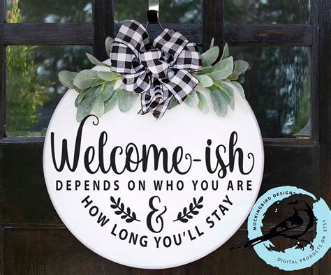 Digital Welcome Ish Svg, Welcome Svg, Door Round Svg, Family Svg, Sign Svg, Welcome to Our Home ...