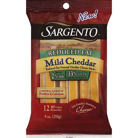 Sargento® Reduced Fat Mild Cheddar Cheese Sticks 12 ct Bag | Curds, String & Snack | Festival ...