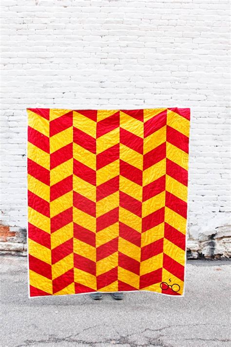 Harry Potter Quilt + Herringbone Quilt Pattern Template | Herringbone ...