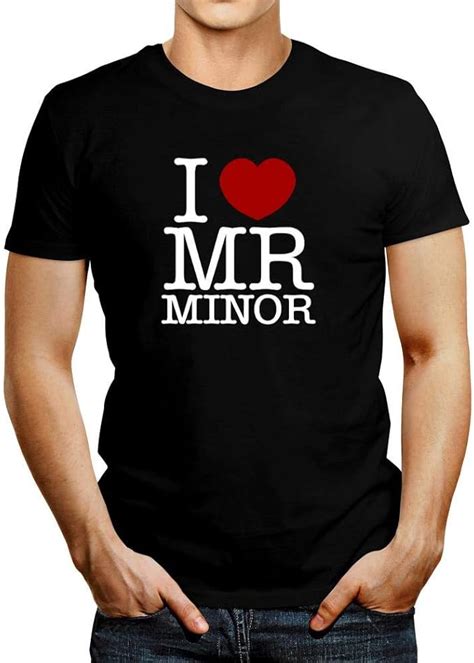 Idakoos I Love Mr Minor T-Shirt: Amazon.co.uk: Clothing