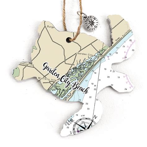 Garden City Beach, SC Sea Turtle Map Ornament – MapMom