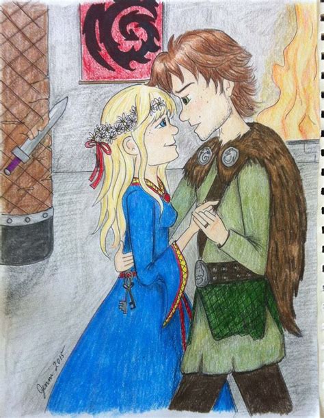 Hiccstrid Wedding Dance by Jenni41 Coloured pencil drawing of Hiccup ...