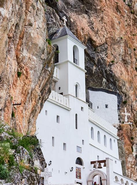 Ostrog Monastery in Montenegro. Build Inside the Rock. Stock Photo - Image of montenegro, cross ...